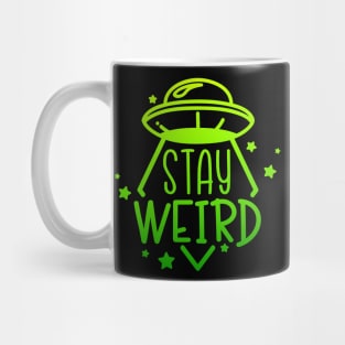 Stay Weird - UFO (Lime Green) Mug